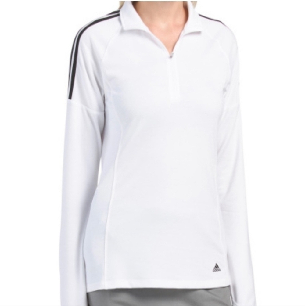 Adidas women's ¼ zip black and white golf long sleeves pullover size S